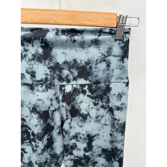 Onzie Black Grey Tie Dye Print Pull On Active Leggings Size XS Gym Workout - Picture 4 of 8